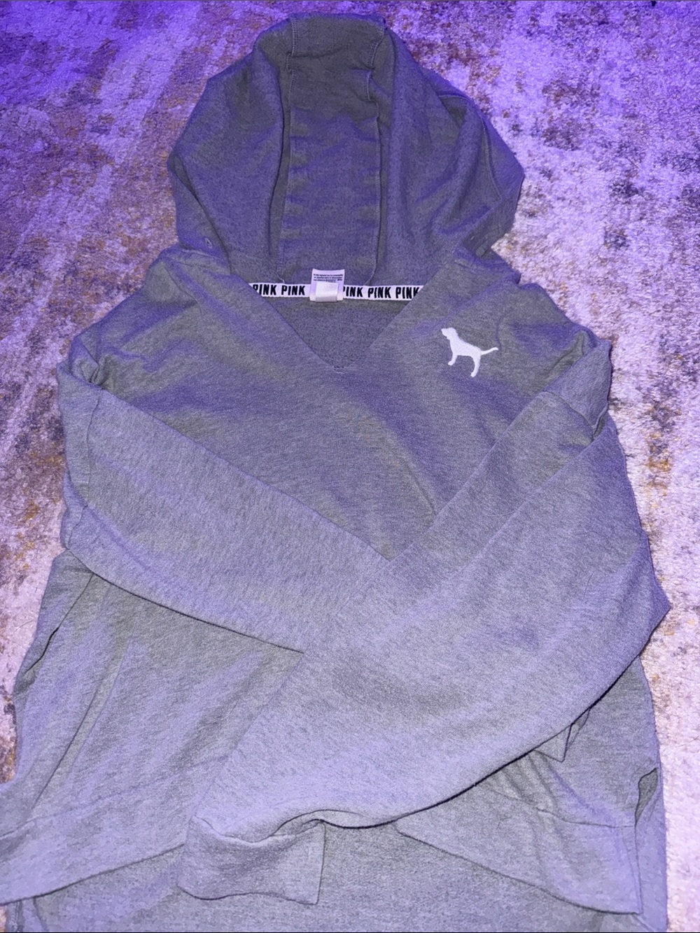 Victoria's Secret PINK Black and White Logo Hoodie